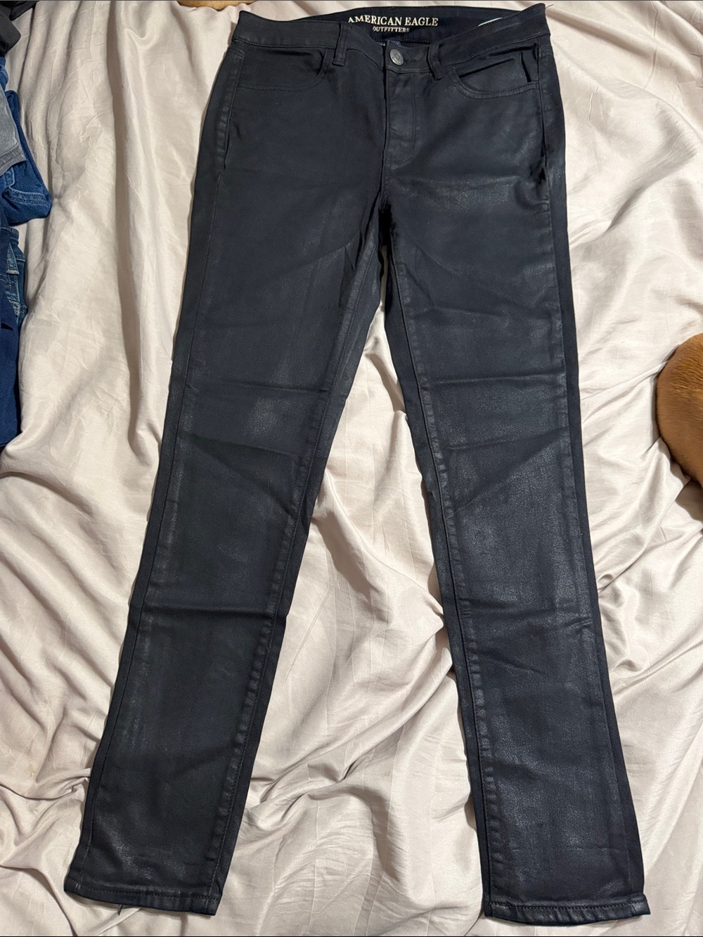 10R American Eagle Outfitters Black Coated High rise Jegging - Women's